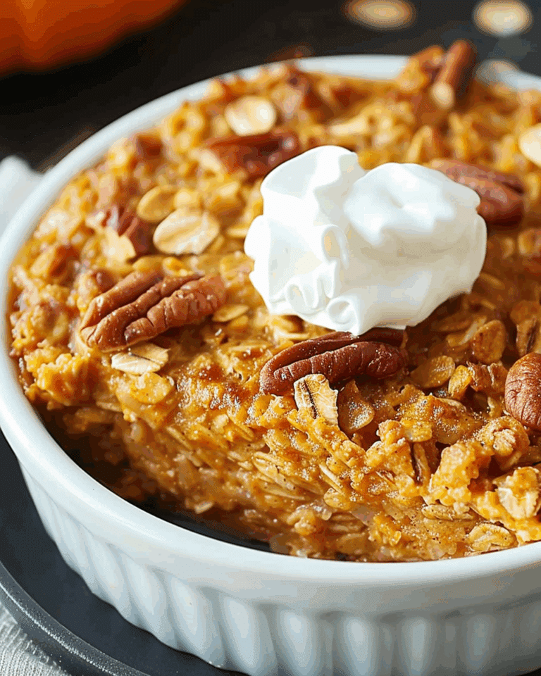 Healthy Pumpkin Spice Baked Oatmeal