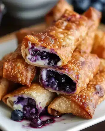 Blueberry Cream Cheese Egg Rolls