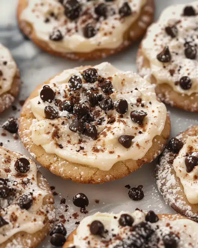 Cannoli Cookies with Ricotta Cream Filling
