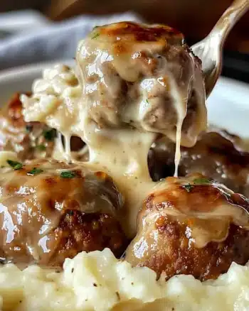 Crock Pot French Onion Meatballs