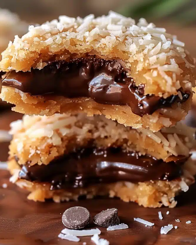Stuffed Samoa Cookies