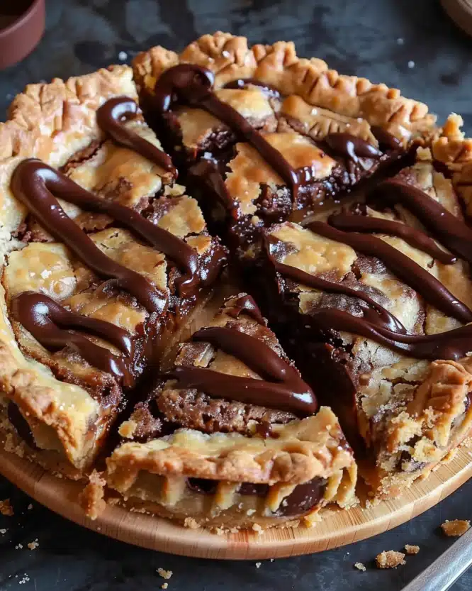 Gooey Nutella-Stuffed Cookie Pie