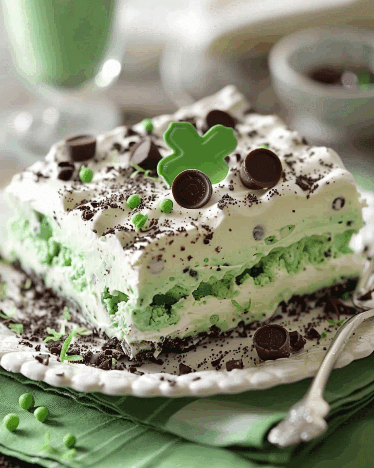 Shamrock Shake Dessert Lasagna