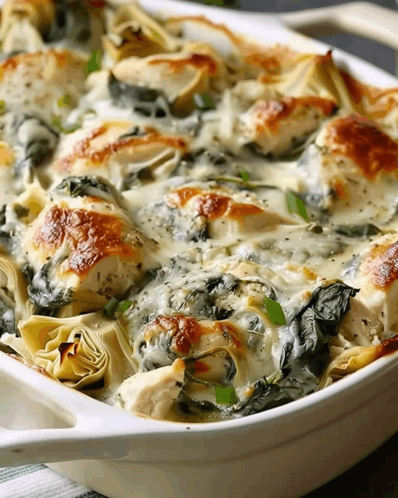 Spinach Artichoke Chicken with Cottage Cheese