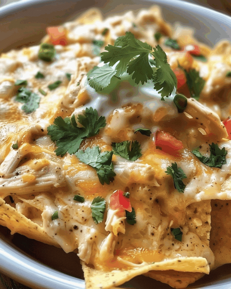 Crockpot Creamy Chicken Nachos