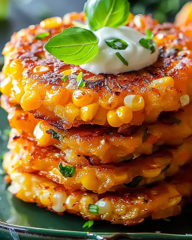 Delicious Cheesy Corn Fritters