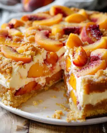 Peach Cobbler Cheesecake