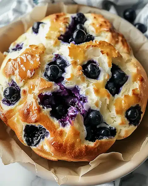 Blueberry Fluffy Cottage Cheese Cloud Bread