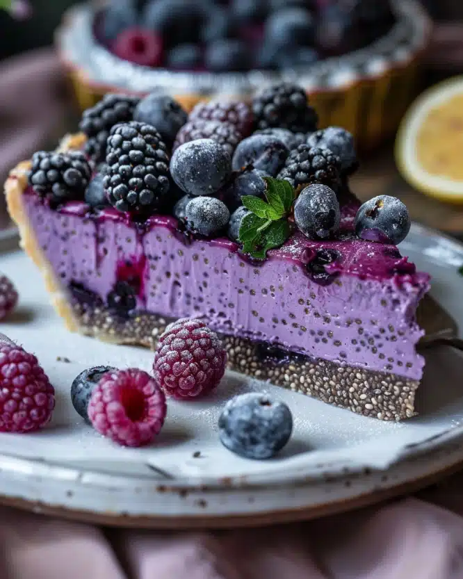 No-Bake Blueberry Chia Seed Pie