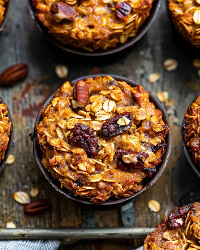 Pumpkin Baked Oatmeal Cups