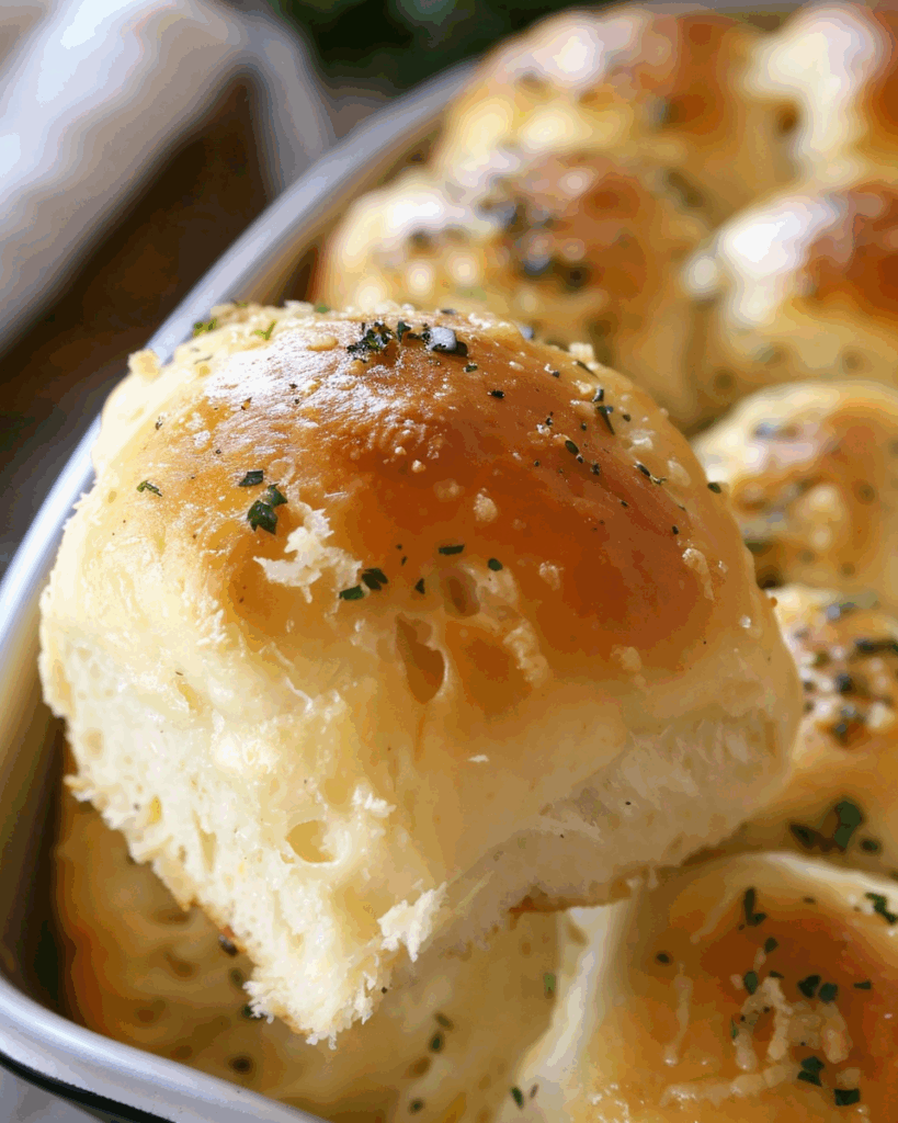 30‑Minute Garlic Parmesan Dinner Rolls