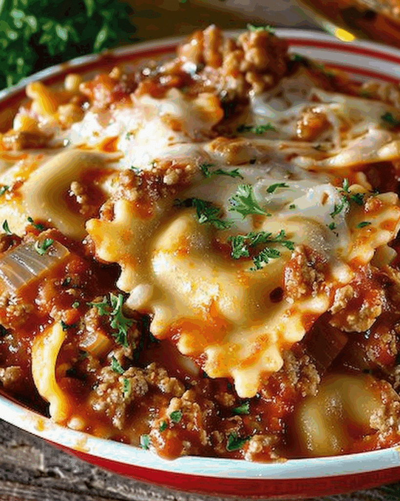 Crockpot Ravioli Casserole