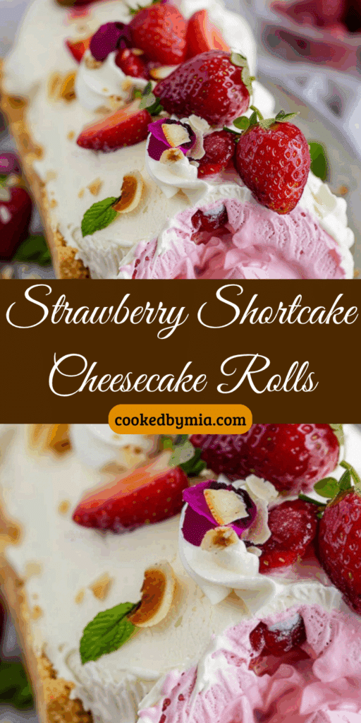 Strawberry Shortcake Cheesecake Rolls