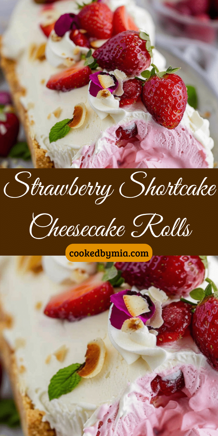 Strawberry Shortcake Cheesecake Rolls