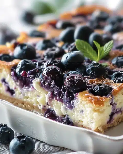 Blueberry Cottage Cheese Breakfast Bake