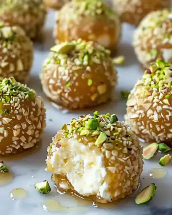 Ricotta Pistachio Honey Bites Revamped
