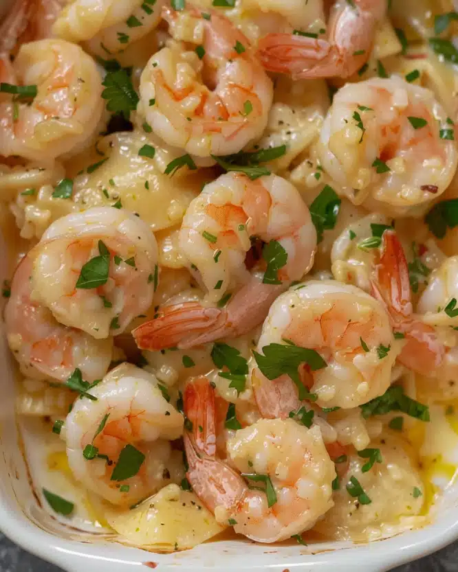 Shrimp Scampi Pasta Bake