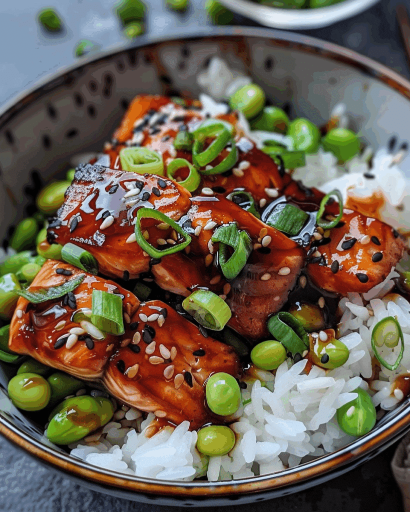 Gluten‑Free Teriyaki Salmon Sushi Bowl