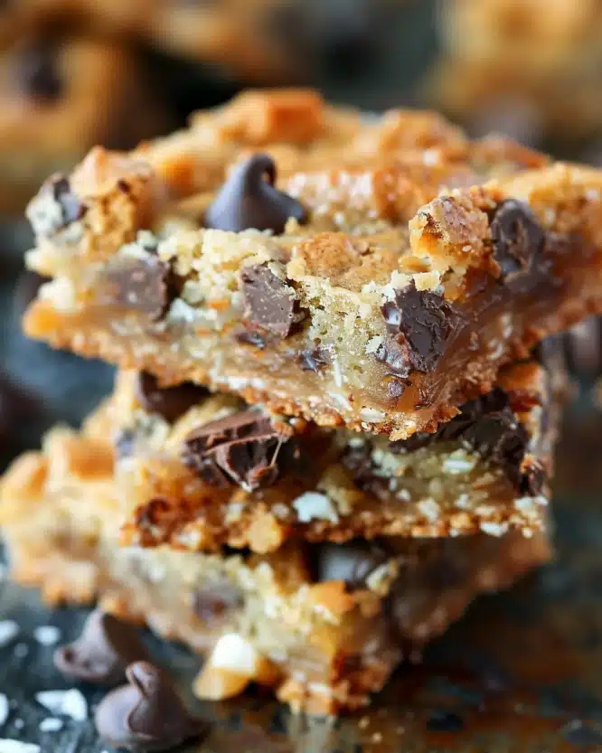 Coconut Toffee Chocolate Chip Cookie Bars