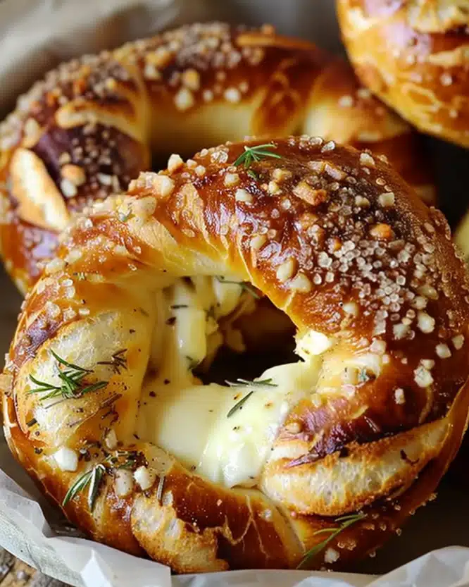 Mozzarella‑Stuffed Soft Pretzels