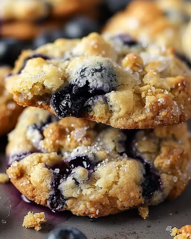 Blueberry Muffin Cookies with Streusel Topping