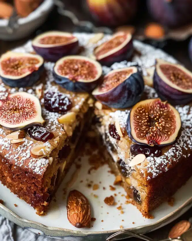 Fig, Almond & Date Cake