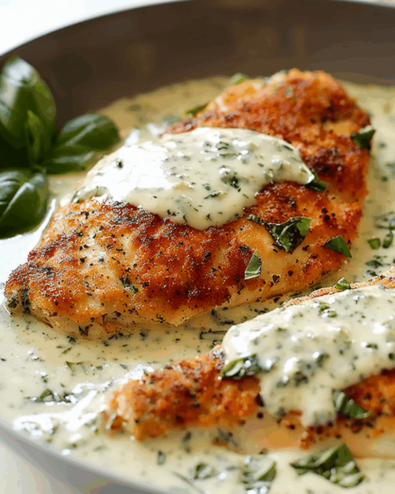 Chicken in Basil Cream Sauce