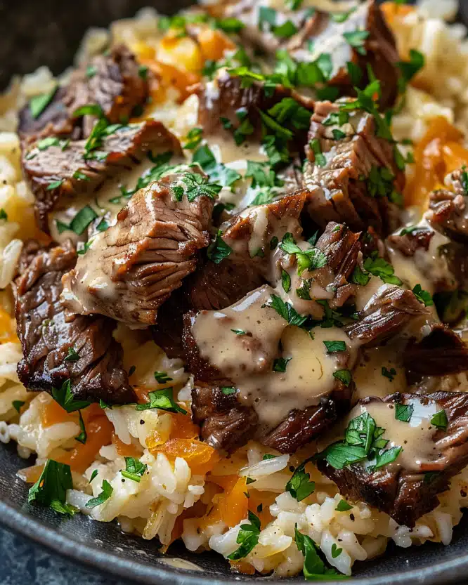 Cheesy Steak & Rice