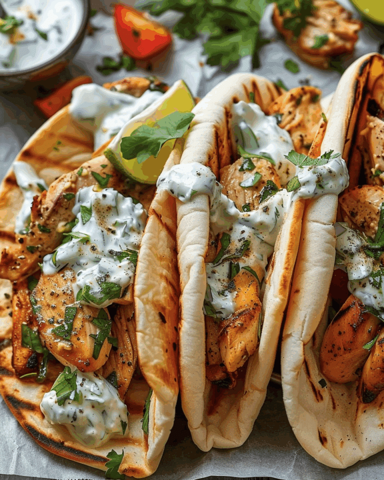 Greek Chicken Gyros with Homemade Tzatziki