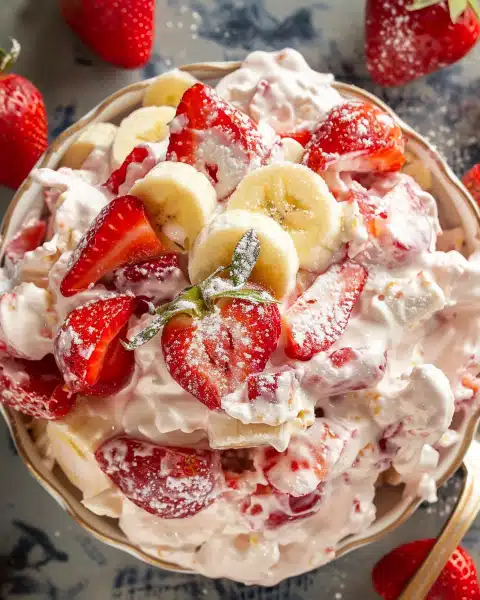 Strawberry Banana Cheesecake Salad