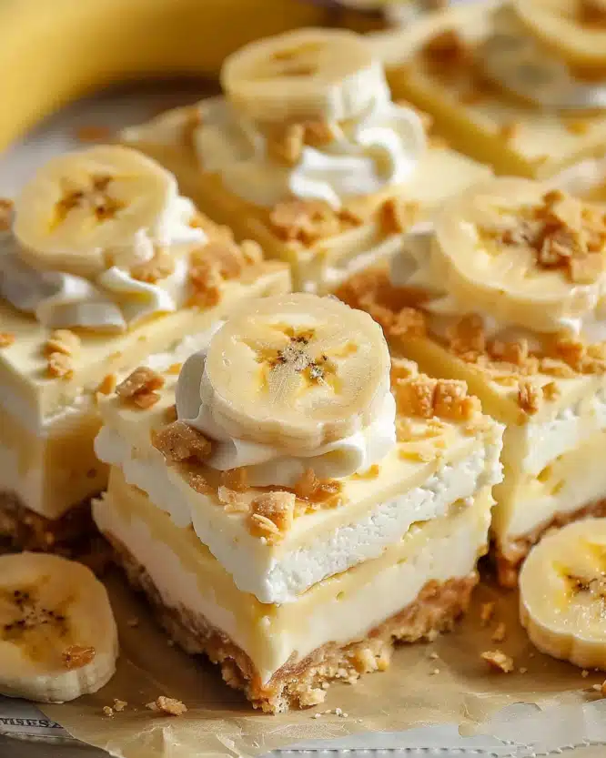 Banana Pudding Cheesecake Squares
