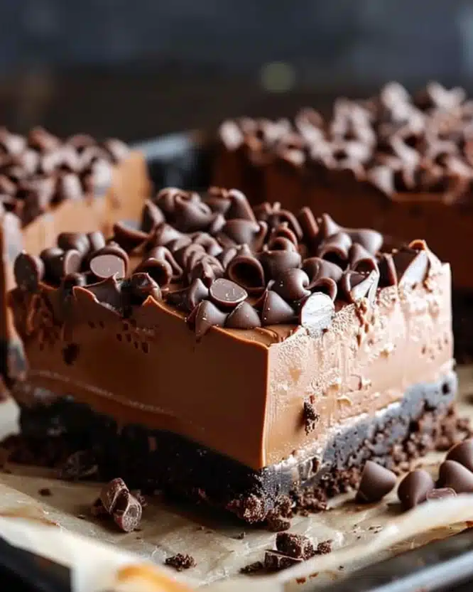 Chocolate No-Bake Cheesecake Bars