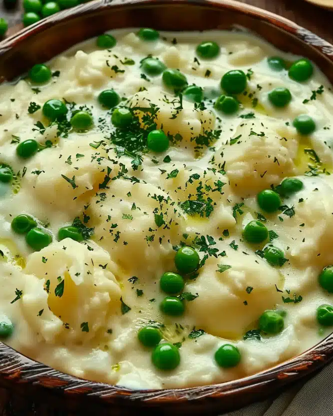Creamed Potatoes and Peas