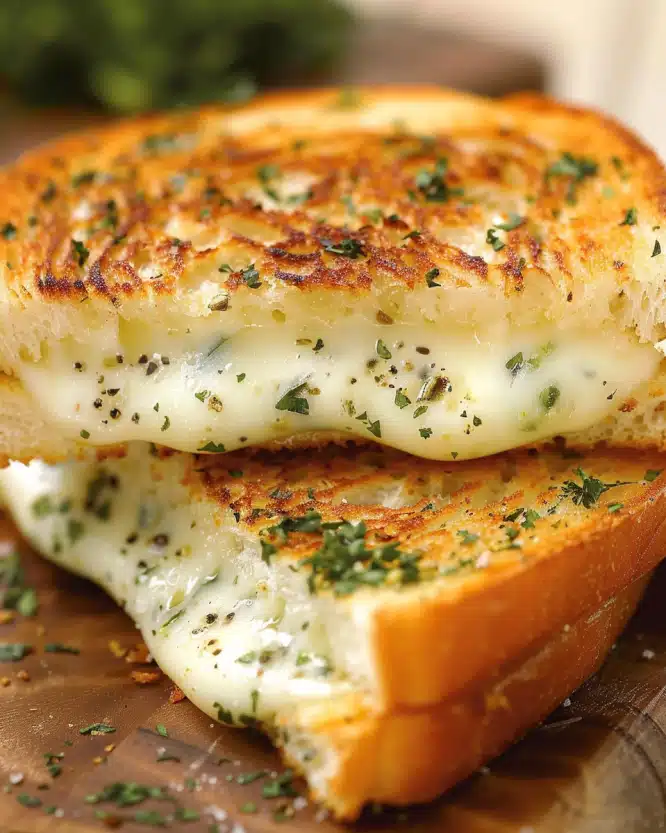 Garlic Bread Grilled Cheese