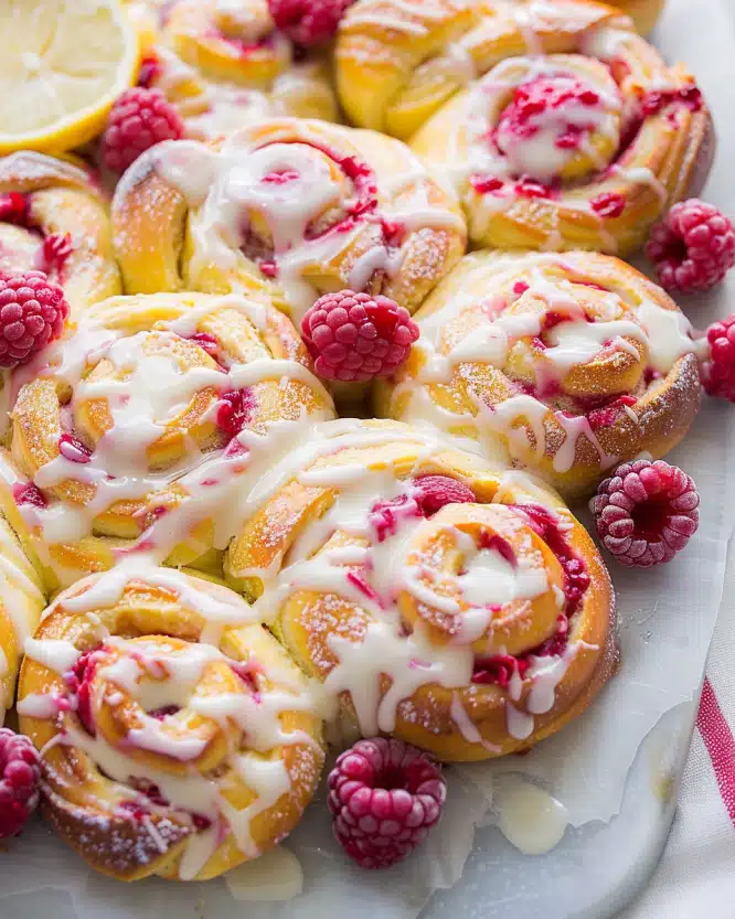 Lemon Raspberry Danish Rolls