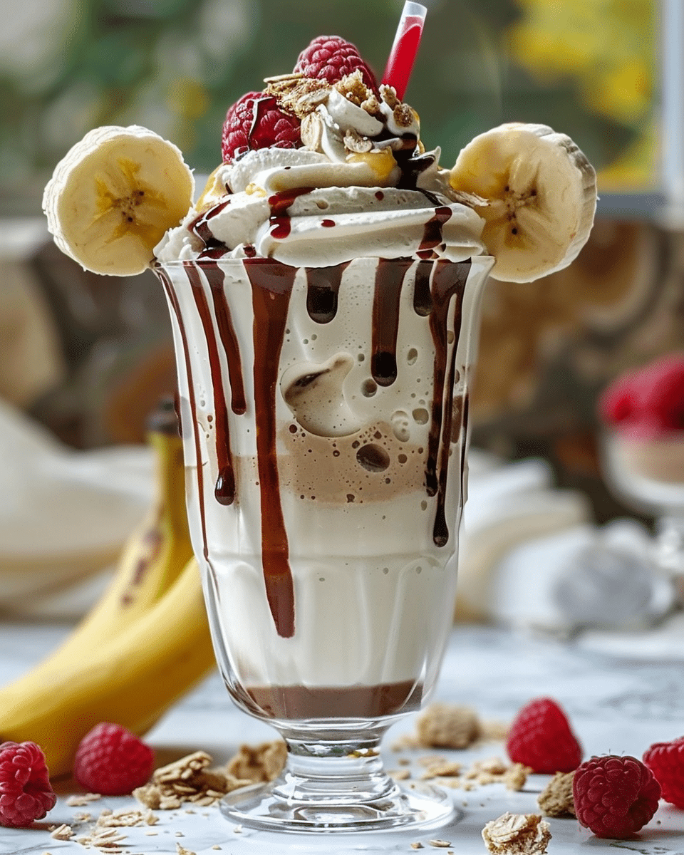Banana Split Milkshake - Cooked By Mia