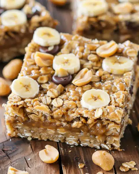 Banana Peanut Butter Oatmeal Bars