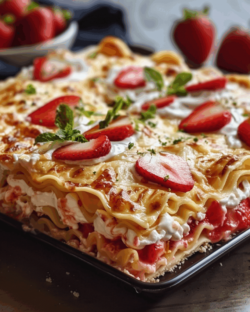 Strawberry Cheesecake Lasagna