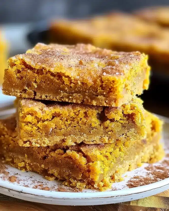 Easy Pumpkin Snickerdoodle Bars