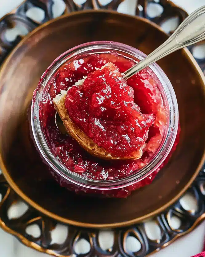 Maple Rhubarb Jam with Cardamom