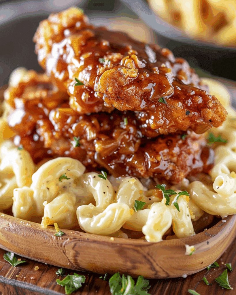 Honey Pepper Chicken Mac and Cheese