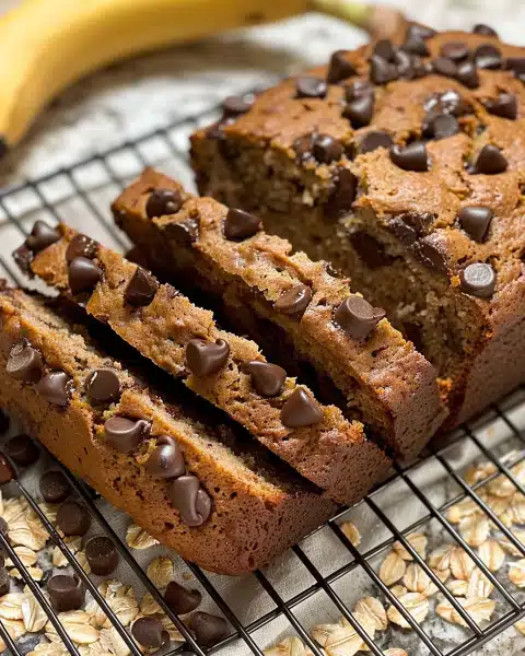 Chocolate Chunk Banana Bread with Oat Flour