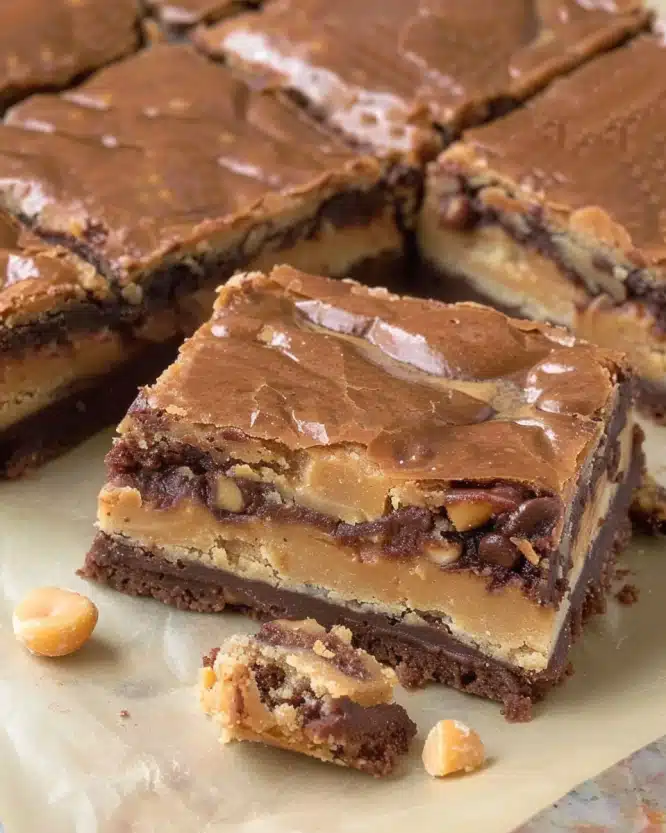 Knock‑You‑Naked Peanut Butter Brownie Bars