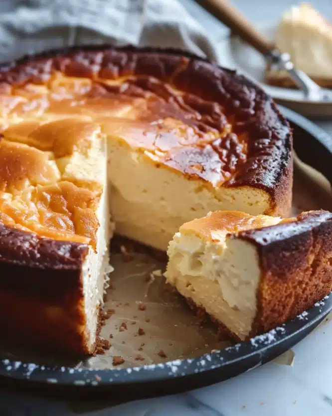 Loaf Pan Burnt Basque Cheesecake