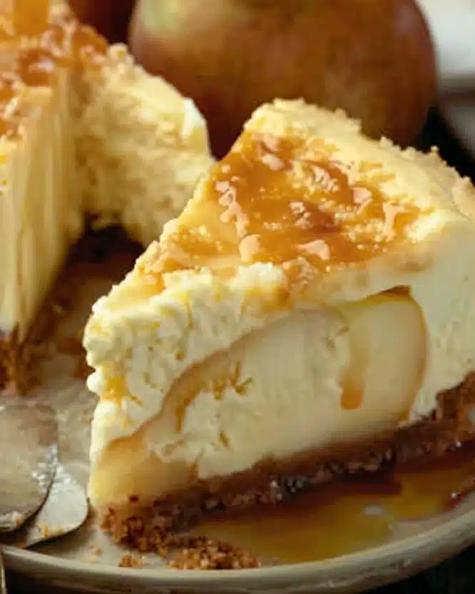Pear-Caramel Cheesecake Delight