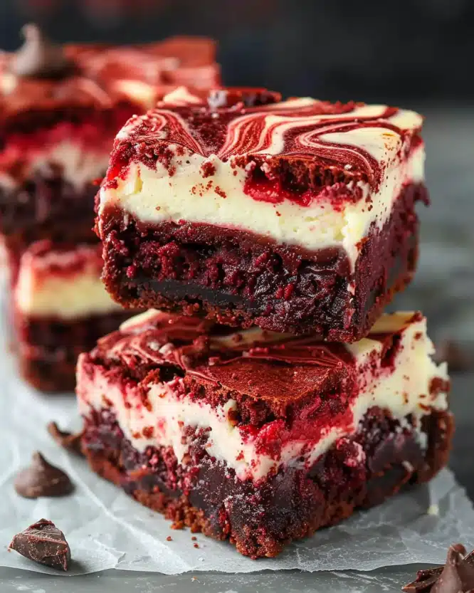 Red Velvet Cheesecake Brownies