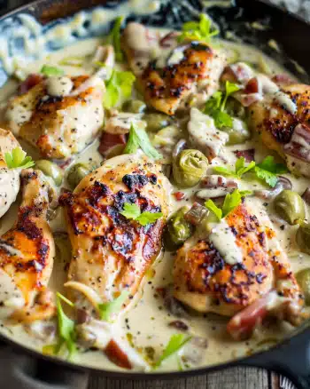 Creamy Pepperoncini Chicken Skillet
