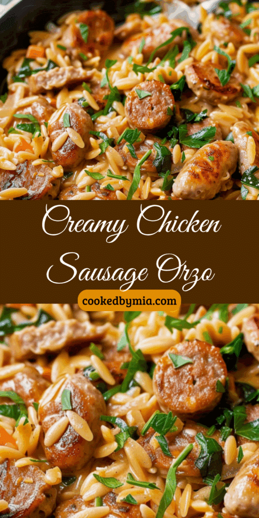 Creamy Chicken Sausage Orzo (One-Pan Meal)