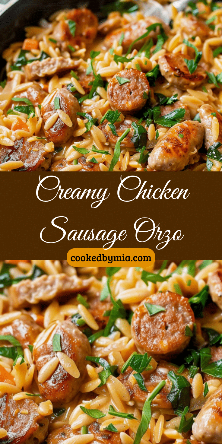 Creamy Chicken Sausage Orzo (One-Pan Meal)