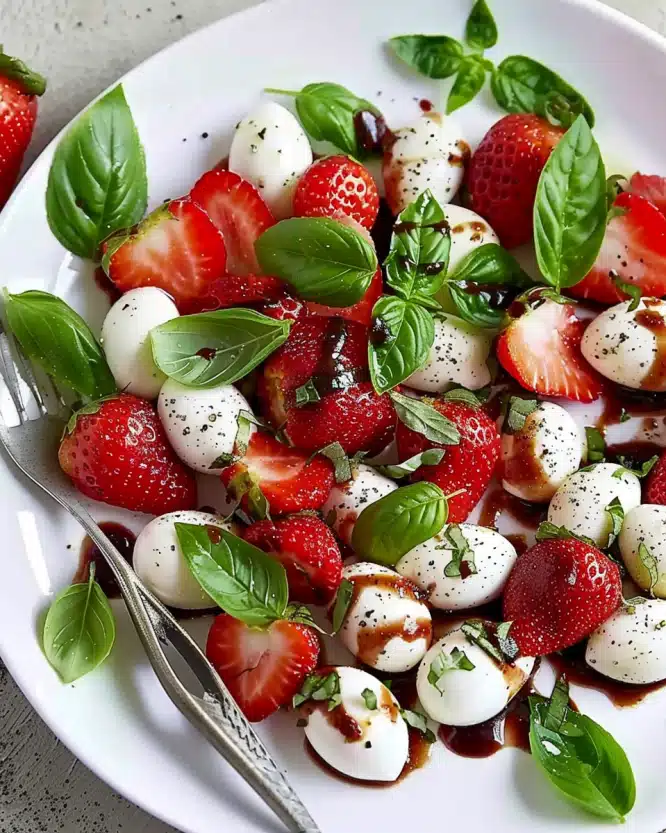 Balsamic Strawberry Caprese Salad